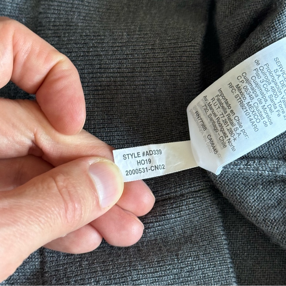 J Crew Merino Wool Sweater Mens Medium 1/4 Zip Gray Preppy Minimalist Office - Picture 12 of 15
